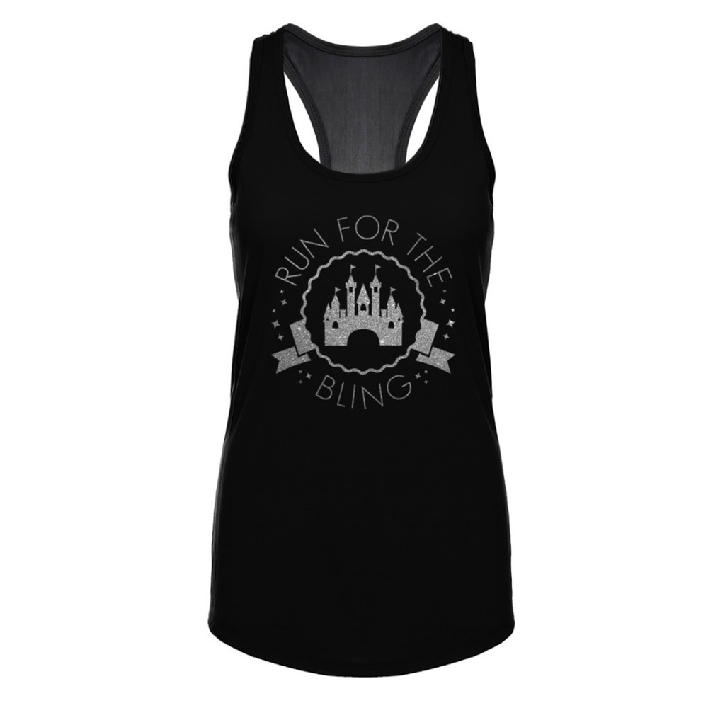 Sparkle Athletic Run for the Bling Performance Tank Top